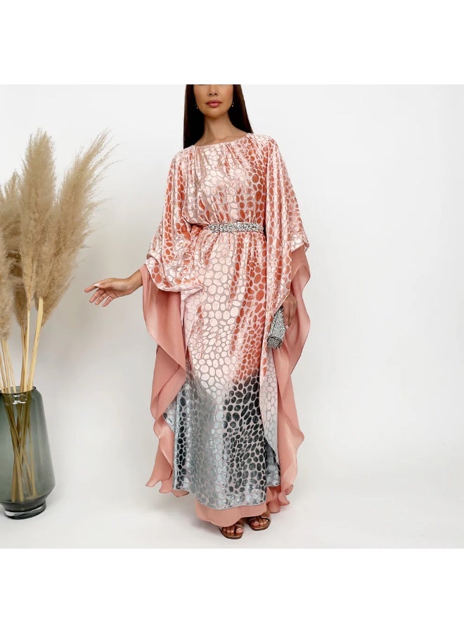 QABEELA RAM24 OMBRÉ DEVORÉ KAFTAN - Image 3